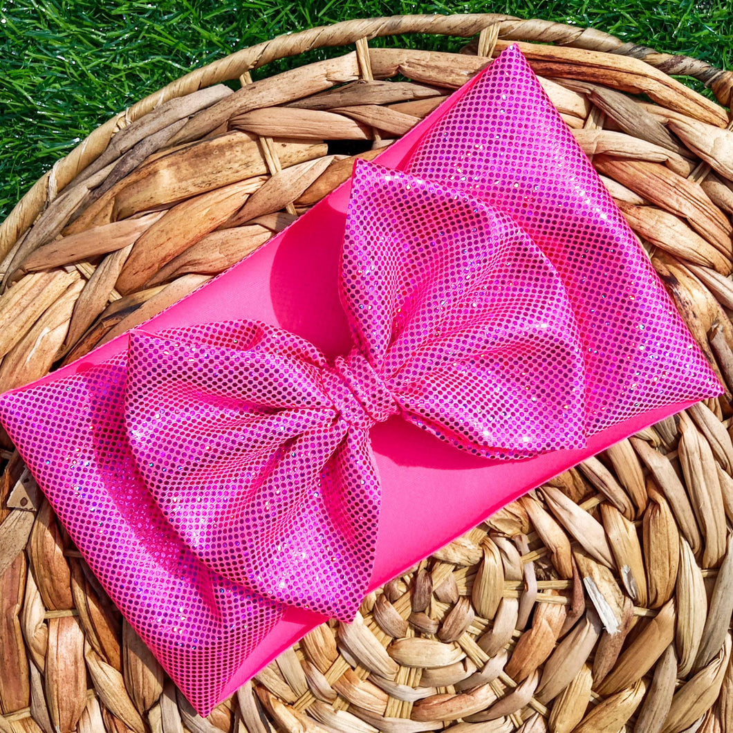 Hot Pink Holographic Bow