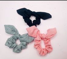 Load image into Gallery viewer, Black Bunny Ear Scrunchie
