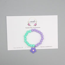 Load image into Gallery viewer, Purple Flower Charm Bracelet
