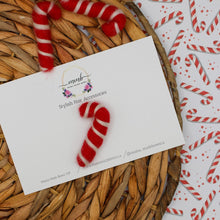 Load image into Gallery viewer, Wool Candy Cane Clip
