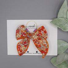 Load image into Gallery viewer, Floral School Girl Bow
