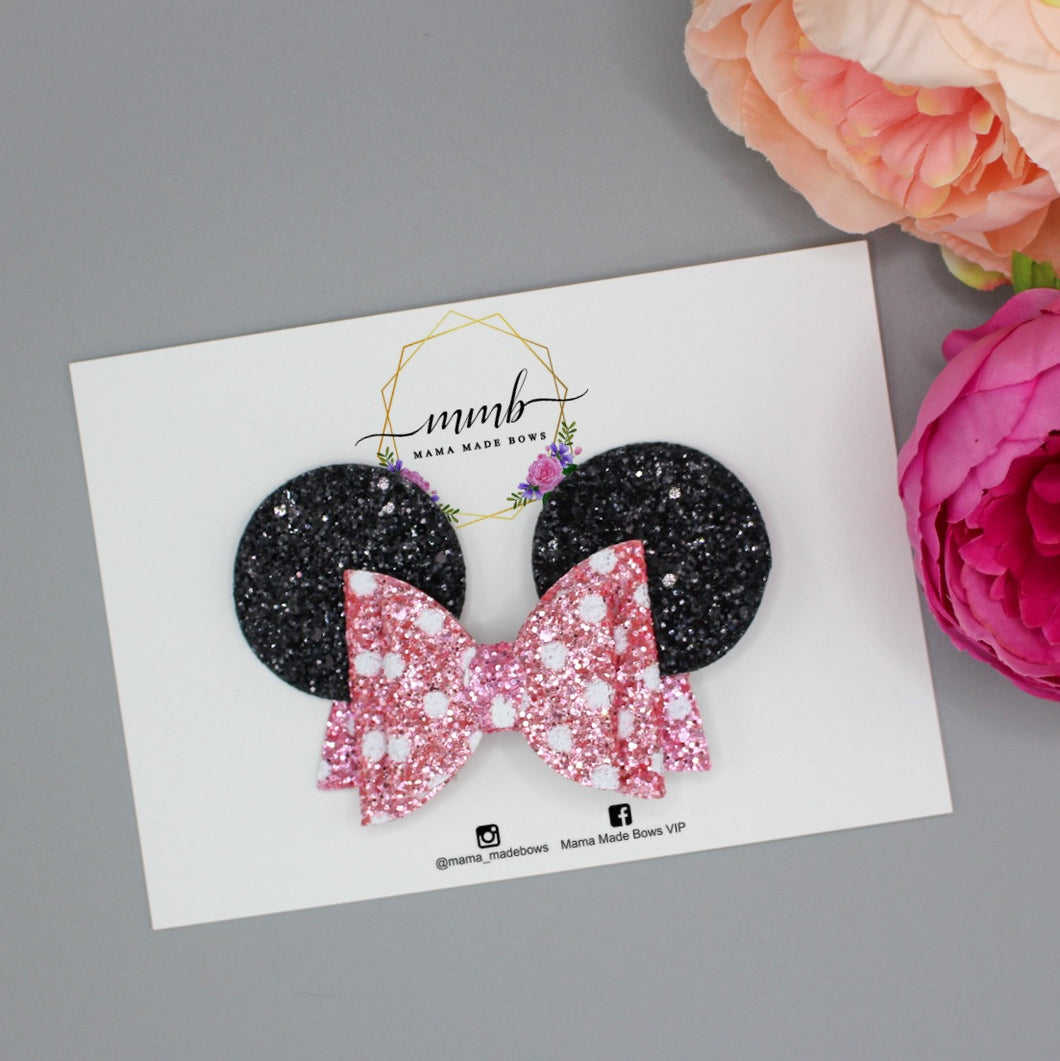 Pink Mouseketeers Bow