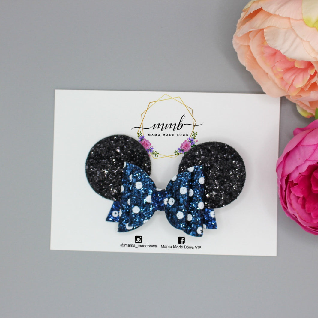 Navy Mouseketeers Bow
