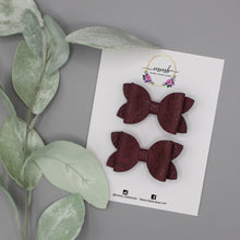 Load image into Gallery viewer, Burgundy embossed Pigtails 2.5 inches
