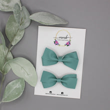 Load image into Gallery viewer, Moss Green  Addy Bow Pigtails
