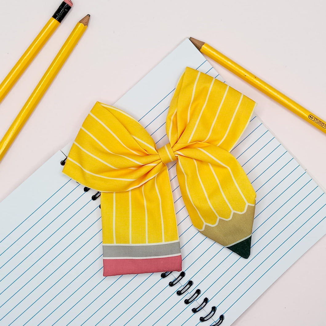 School Girl Pencil Bow