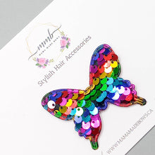Load image into Gallery viewer, Rainbow Butterfly Sequin Clip
