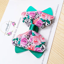 Load image into Gallery viewer, Spotted Leopard Floral Kenna Bow
