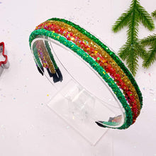 Load image into Gallery viewer, Christmas Green Glitter Headband
