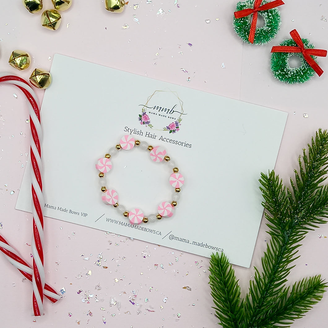 Pink Peppermint Charm Bracelet