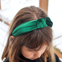 Load image into Gallery viewer, Christmas Green Velvet Headband *must go tracked*
