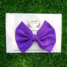 Load image into Gallery viewer, Purple Swim Bow
