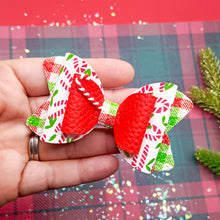 Load image into Gallery viewer, Plaid Candy Cane Bow
