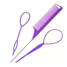 Load image into Gallery viewer, Topsy Tail hair Tool with Parting Comb
