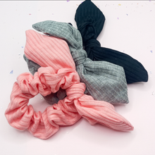 Load image into Gallery viewer, Charcoal Bunny Ear Scrunchie
