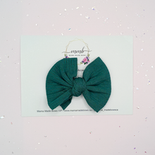 Load image into Gallery viewer, Teal Abby Fabric Bow
