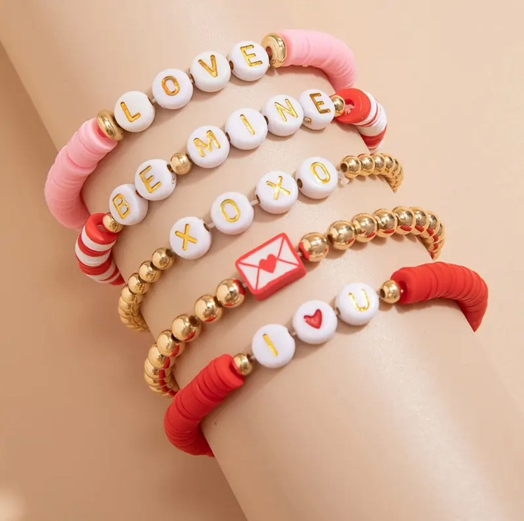 Be Mine Valentine's Bracelet Set