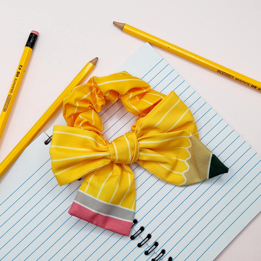 Pencil Bow Scrunchie