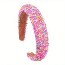 Load image into Gallery viewer, Hot Pink Coloured Sprinkle Headband ** Must Go Tracked**
