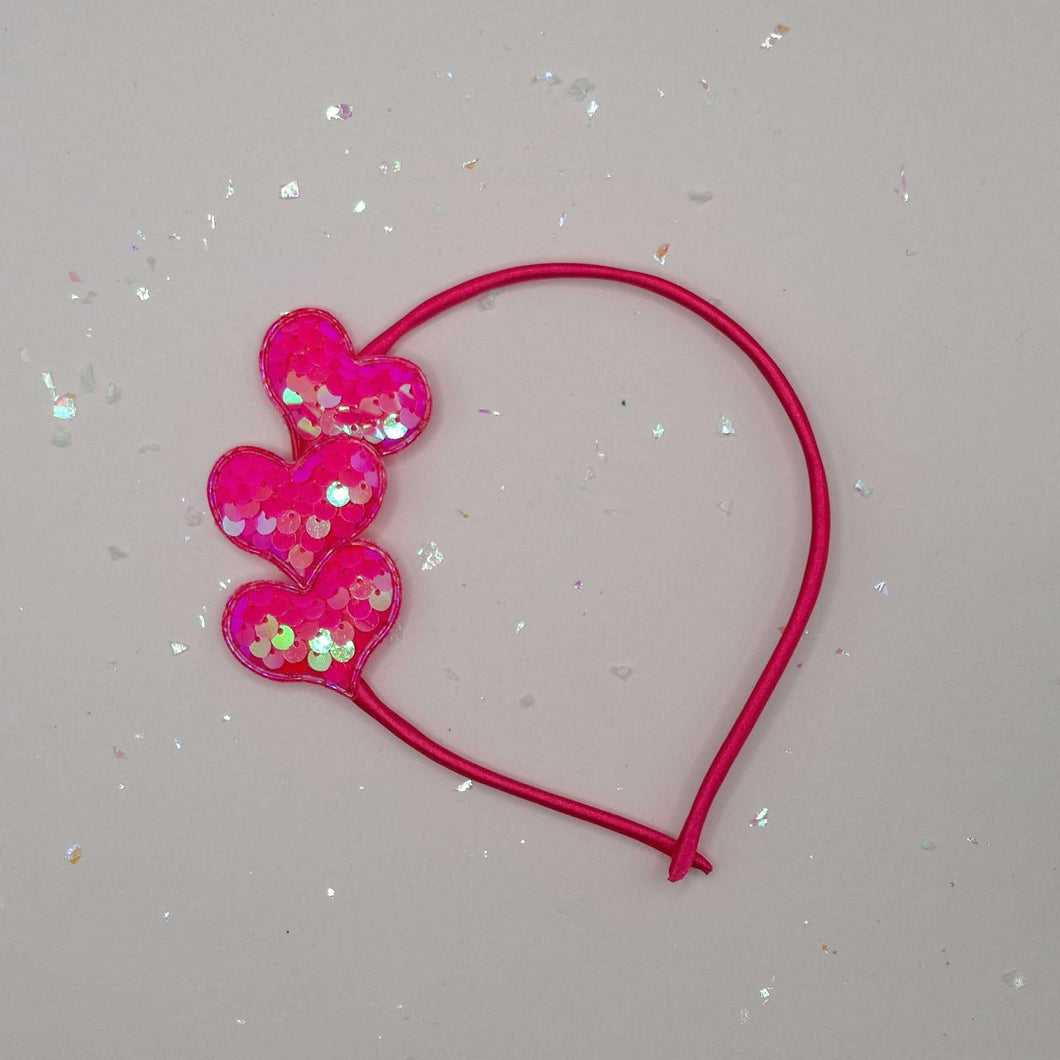 Heart Sequins Headband