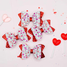 Load image into Gallery viewer, Heart Lollipop Stacked Bow
