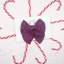 Load image into Gallery viewer, Burgundy Ribbed Knit Bow
