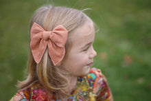Load image into Gallery viewer, Brown Ribbed Knit Bow
