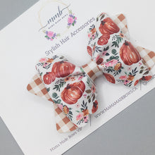 Load image into Gallery viewer, Gingham Pumpkins Kenna Bow
