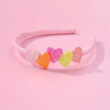 Load image into Gallery viewer, Mixed Heart Glitter Headband
