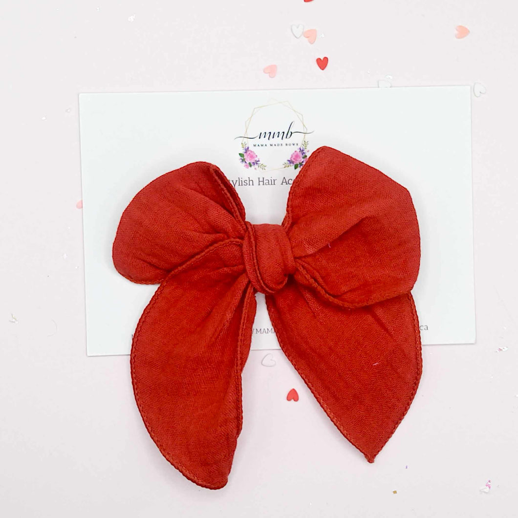 Red School Girl Bow