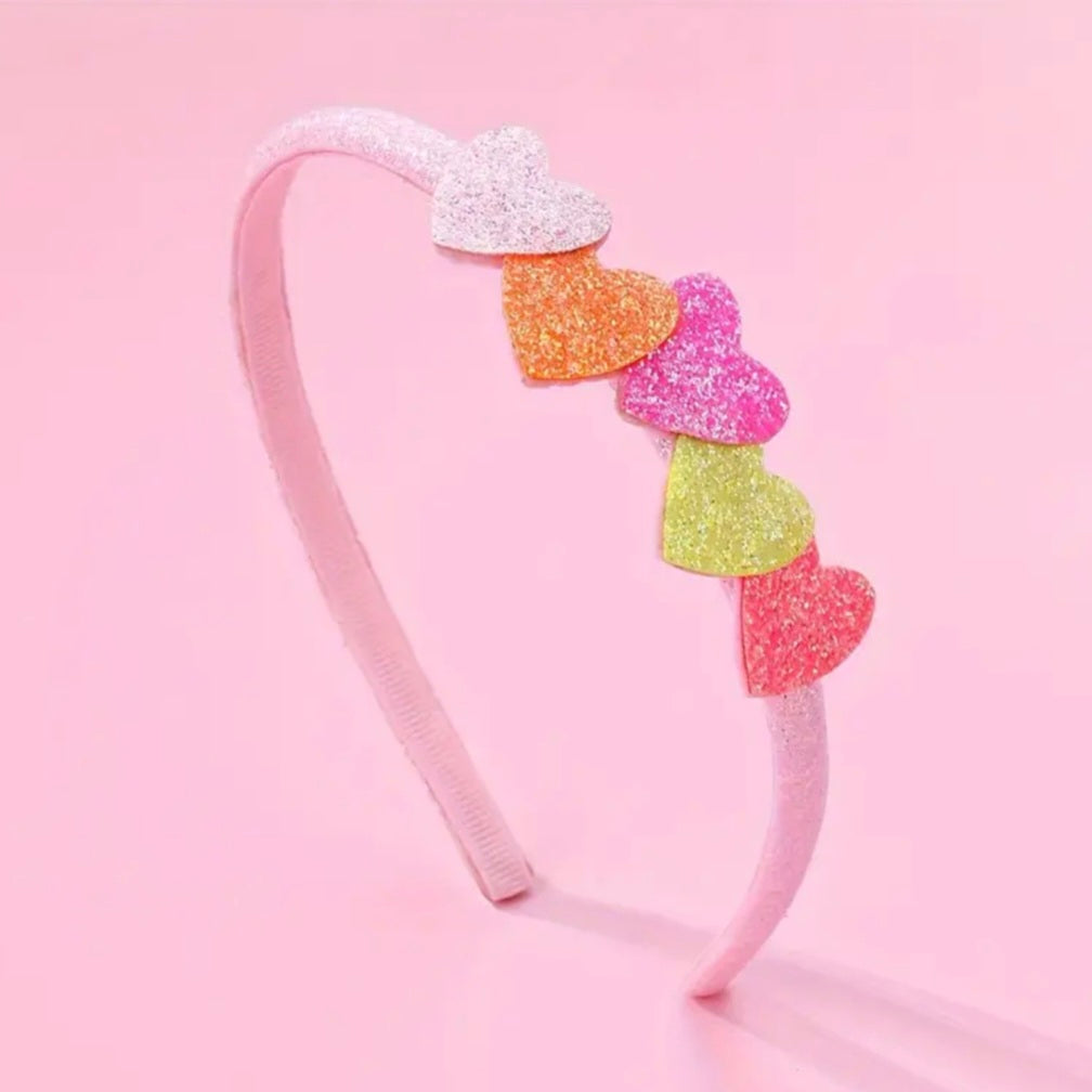 Mixed Heart Glitter Headband