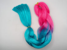Load image into Gallery viewer, Teal/Pink Ombre Unicorn Hair
