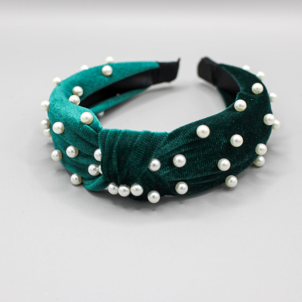 Velvet Headbands with Pearl Detail (must go tracked)