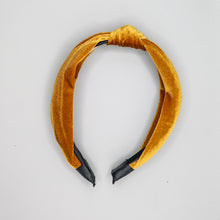 Load image into Gallery viewer, Velvet Twist Headband Mustard (Must go tracked)
