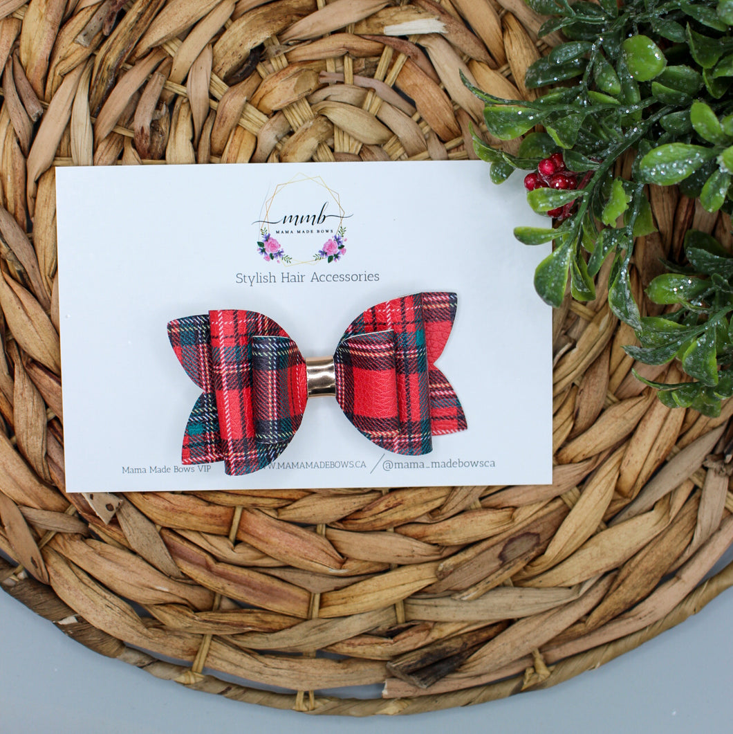 Plaid Stacked Bow