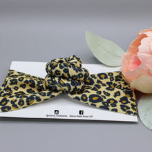 Load image into Gallery viewer, Leopard Print Top Knot Headwrap
