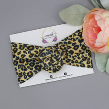 Load image into Gallery viewer, Leopard Print Top Knot Headwrap
