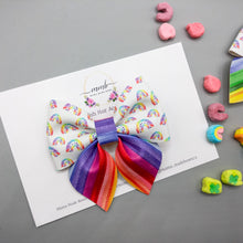 Load image into Gallery viewer, Rainbow Sailor Bow

