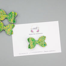 Load image into Gallery viewer, Green Iridescent Glitter Mini Bow
