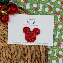Load image into Gallery viewer, Tinsel Mouse Ears Red or Green
